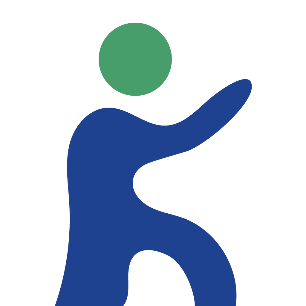 Logo pictogramme vert et bleu de AIDTOI.